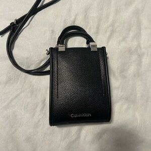 Calvin Klein Black Textured Mini Bag